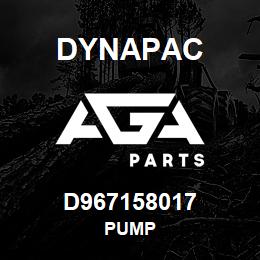 D967158017 Dynapac PUMP | AGA Parts