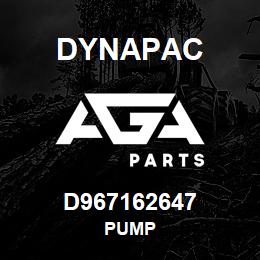 D967162647 Dynapac PUMP | AGA Parts