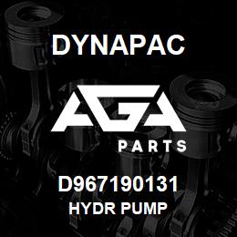 D967190131 Dynapac HYDR PUMP | AGA Parts