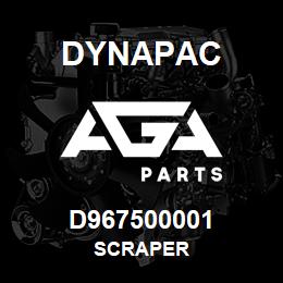 D967500001 Dynapac SCRAPER | AGA Parts