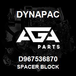 D967536870 Dynapac SPACER BLOCK | AGA Parts