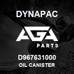 D967631000 Dynapac OIL CANISTER | AGA Parts