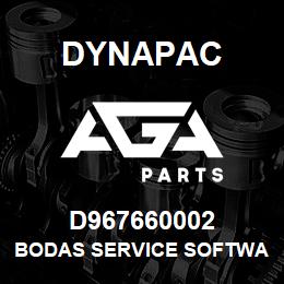 D967660002 Dynapac BODAS SERVICE SOFTWARE | AGA Parts