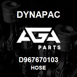 D967670103 Dynapac HOSE | AGA Parts