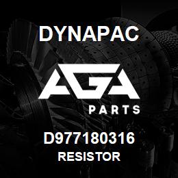 D977180316 Dynapac RESISTOR | AGA Parts