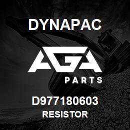 D977180603 Dynapac RESISTOR | AGA Parts