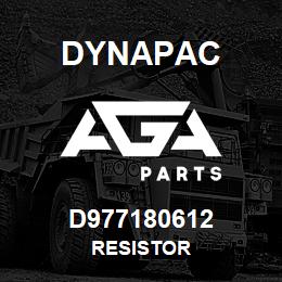 D977180612 Dynapac RESISTOR | AGA Parts