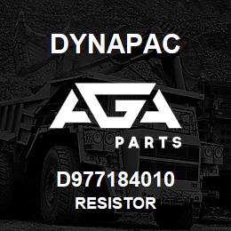 D977184010 Dynapac RESISTOR | AGA Parts