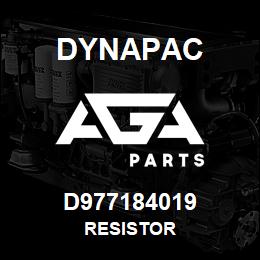 D977184019 Dynapac RESISTOR | AGA Parts