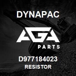 D977184023 Dynapac RESISTOR | AGA Parts