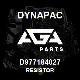 D977184027 Dynapac RESISTOR | AGA Parts