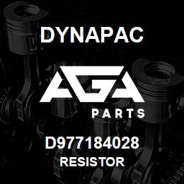 D977184028 Dynapac RESISTOR | AGA Parts