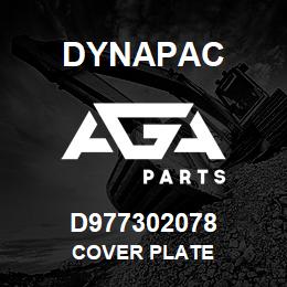 D977302078 Dynapac COVER PLATE | AGA Parts