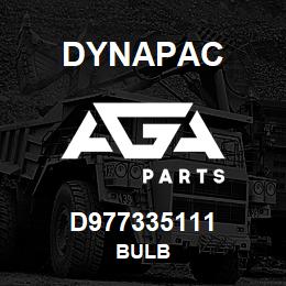 D977335111 Dynapac BULB | AGA Parts