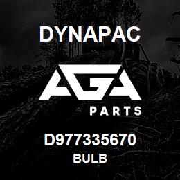 D977335670 Dynapac BULB | AGA Parts