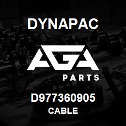 D977360905 Dynapac CABLE | AGA Parts