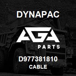 D977381810 Dynapac CABLE | AGA Parts