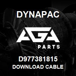 D977381815 Dynapac DOWNLOAD CABLE | AGA Parts