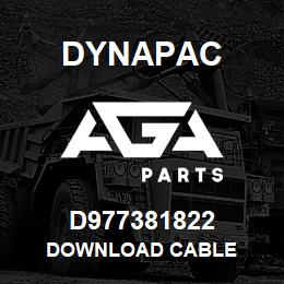 D977381822 Dynapac DOWNLOAD CABLE | AGA Parts