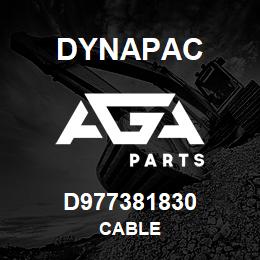 D977381830 Dynapac CABLE | AGA Parts