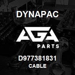 D977381831 Dynapac CABLE | AGA Parts