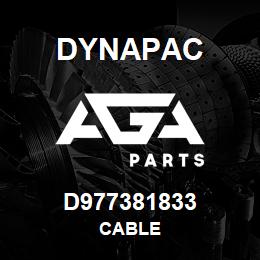 D977381833 Dynapac CABLE | AGA Parts