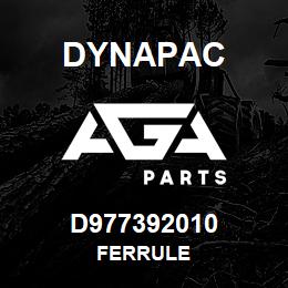 D977392010 Dynapac FERRULE | AGA Parts