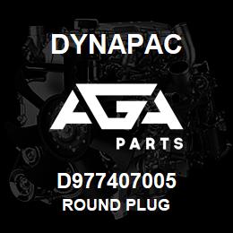 D977407005 Dynapac ROUND PLUG | AGA Parts