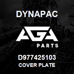 D977425103 Dynapac COVER PLATE | AGA Parts