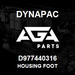 D977440316 Dynapac HOUSING FOOT | AGA Parts