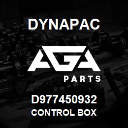 D977450932 Dynapac CONTROL BOX | AGA Parts