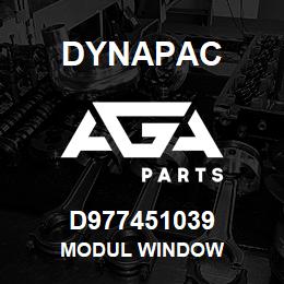 D977451039 Dynapac MODUL WINDOW | AGA Parts