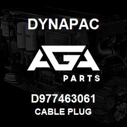 D977463061 Dynapac CABLE PLUG | AGA Parts