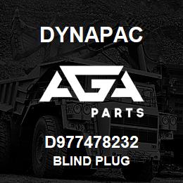 D977478232 Dynapac BLIND PLUG | AGA Parts