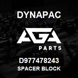 D977478243 Dynapac SPACER BLOCK | AGA Parts
