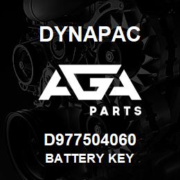 D977504060 Dynapac BATTERY KEY | AGA Parts
