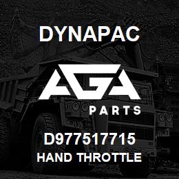 D977517715 Dynapac HAND THROTTLE | AGA Parts
