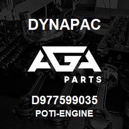 D977599035 Dynapac POTI-ENGINE | AGA Parts