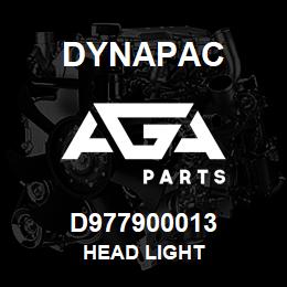 D977900013 Dynapac HEAD LIGHT | AGA Parts