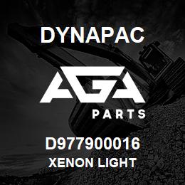 D977900016 Dynapac XENON LIGHT | AGA Parts