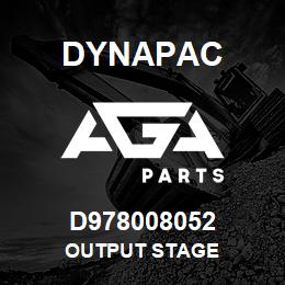 D978008052 Dynapac OUTPUT STAGE | AGA Parts