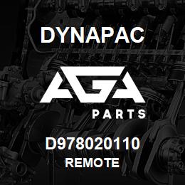 D978020110 Dynapac REMOTE | AGA Parts