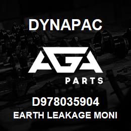 D978035904 Dynapac EARTH LEAKAGE MONI | AGA Parts