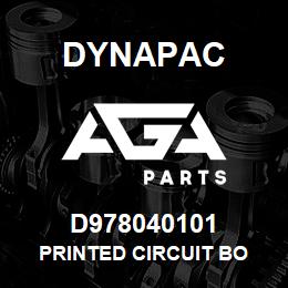 D978040101 Dynapac PRINTED CIRCUIT BO | AGA Parts