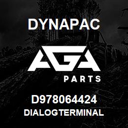 D978064424 Dynapac DIALOGTERMINAL | AGA Parts