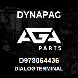D978064436 Dynapac DIALOGTERMINAL | AGA Parts