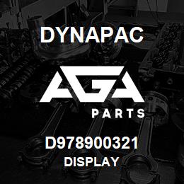 D978900321 Dynapac DISPLAY | AGA Parts