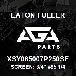 XSY085007P250SE Eaton Fuller SCREEN: 3/4" #85 1/4"PER F 316SS 600#MAX | AGA Parts