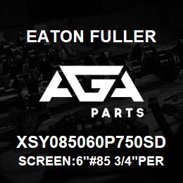 XSY085060P750SD Eaton Fuller SCREEN:6"#85 3/4"PERF 15 0#/300# 316 SSTL | AGA Parts