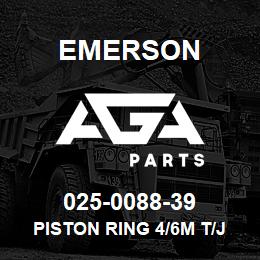 025-0088-39 Emerson Piston Ring 4/6M T/J | AGA Parts